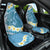 Blue Hawaii Shark Tattoo Car Seat Cover Frangipani With Polynesian Pastel Version
