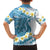 Blue Hawaii Shark Tattoo Family Matching Puletasi and Hawaiian Shirt Frangipani With Polynesian Pastel Version