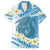 Blue Hawaii Shark Tattoo Hawaiian Shirt Frangipani With Polynesian Pastel Version