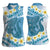 Blue Hawaii Shark Tattoo Women Sleeveless Polo Shirt Frangipani With Polynesian Pastel Version