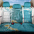 Turquoise Hawaii Shark Tattoo Back Car Seat Cover Frangipani With Polynesian Pastel Version