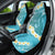 Turquoise Hawaii Shark Tattoo Car Seat Cover Frangipani With Polynesian Pastel Version