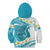 Turquoise Hawaii Shark Tattoo Kid Hoodie Frangipani With Polynesian Pastel Version