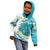 Turquoise Hawaii Shark Tattoo Kid Hoodie Frangipani With Polynesian Pastel Version
