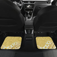 Gold Hawaii Shark Tattoo Car Mats Frangipani With Polynesian Pastel Version