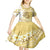 Gold Hawaii Shark Tattoo Kid Short Sleeve Dress Frangipani With Polynesian Pastel Version