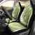 Green Hawaii Shark Tattoo Car Seat Cover Frangipani With Polynesian Pastel Version