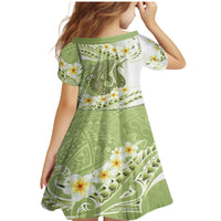 Green Hawaii Shark Tattoo Family Matching Mermaid Dress and Hawaiian Shirt Frangipani With Polynesian Pastel Version