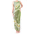 Green Hawaii Shark Tattoo Tank Maxi Dress Frangipani With Polynesian Pastel Version