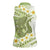 Green Hawaii Shark Tattoo Women Sleeveless Polo Shirt Frangipani With Polynesian Pastel Version