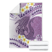 Purple Hawaii Shark Tattoo Blanket Frangipani With Polynesian Pastel Version
