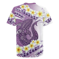 Purple Hawaii Shark Tattoo Rugby Jersey Frangipani With Polynesian Pastel Version