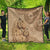 Brown Bula Fiji Quilt Fijian Dance Fan Tapa Cloth Pattern
