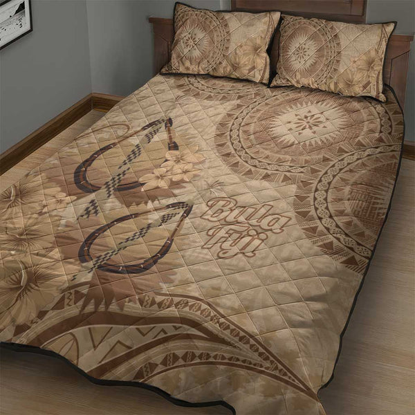 Bula Pattern Home / Home Decor / Quilt Bed Sets / Brown Bula Fiji Quilt Bed Set ...
