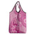 Pink Bula Fiji Grocery Bag Fijian Dance Fan Tapa Cloth Pattern