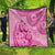 Pink Bula Fiji Quilt Fijian Dance Fan Tapa Cloth Pattern