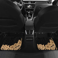 Black Bula Fiji Car Mats Fijian Dance Fan Tapa Cloth Pattern