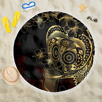 Frangipani Festival Rabaul Beach Blanket PNG Tribal Baining Mask Tattoo - Polynesian Pride