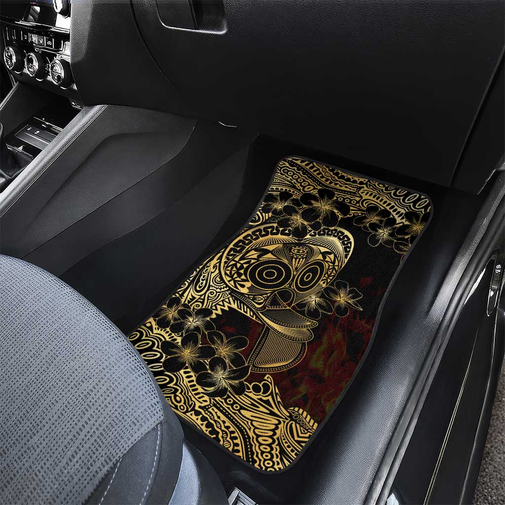 Frangipani Festival Rabaul Car Mats PNG Tribal Baining Mask Tattoo - Polynesian Pride