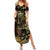 Frangipani Festival Rabaul Family Matching Summer Maxi Dress and Hawaiian Shirt PNG Tribal Baining Mask Tattoo - Polynesian Pride