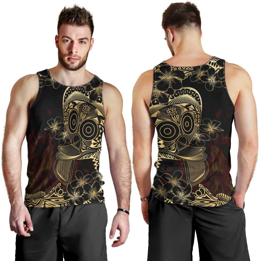 Frangipani Festival Rabaul Men Tank Top PNG Tribal Baining Mask Tattoo - Polynesian Pride