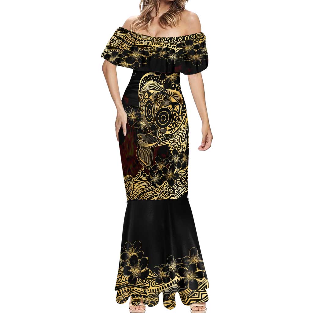 Frangipani Festival Rabaul Mermaid Dress PNG Tribal Baining Mask Tattoo - Polynesian Pride