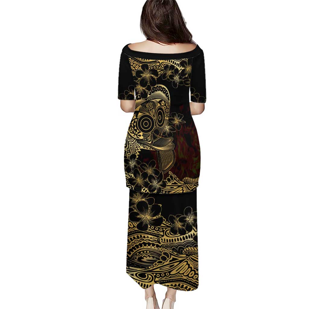 Frangipani Festival Rabaul Puletasi PNG Tribal Baining Mask Tattoo - Polynesian Pride