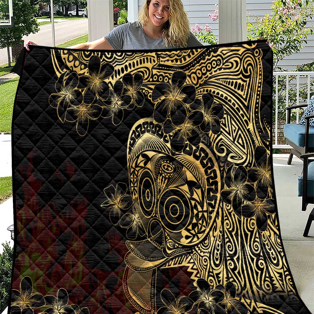 Frangipani Festival Rabaul Quilt PNG Tribal Baining Mask Tattoo LT14 Black - Polynesian Pride