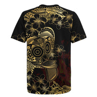 Frangipani Festival Rabaul Rugby Jersey PNG Tribal Baining Mask Tattoo - Polynesian Pride