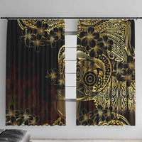Frangipani Festival Rabaul Window Curtain PNG Tribal Baining Mask Tattoo - Polynesian Pride