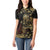 Frangipani Festival Rabaul Women Polo Shirt PNG Tribal Baining Mask Tattoo - Polynesian Pride