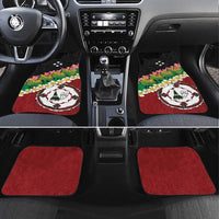 Frangipani Festival Rabaul East New Britain Car Mats Dukduk Dance With Plumeria - Polynesian Pride