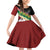 Frangipani Festival Rabaul East New Britain Family Matching Off Shoulder Short Dress and Hawaiian Shirt Dukduk Dance With Plumeria - Polynesian Pride