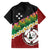 Frangipani Festival Rabaul East New Britain Family Matching Off Shoulder Short Dress and Hawaiian Shirt Dukduk Dance With Plumeria - Polynesian Pride