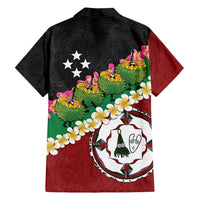 Frangipani Festival Rabaul East New Britain Family Matching Puletasi and Hawaiian Shirt Dukduk Dance With Plumeria - Polynesian Pride