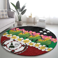 Frangipani Festival Rabaul East New Britain Round Carpet Dukduk Dance With Plumeria - Polynesian Pride