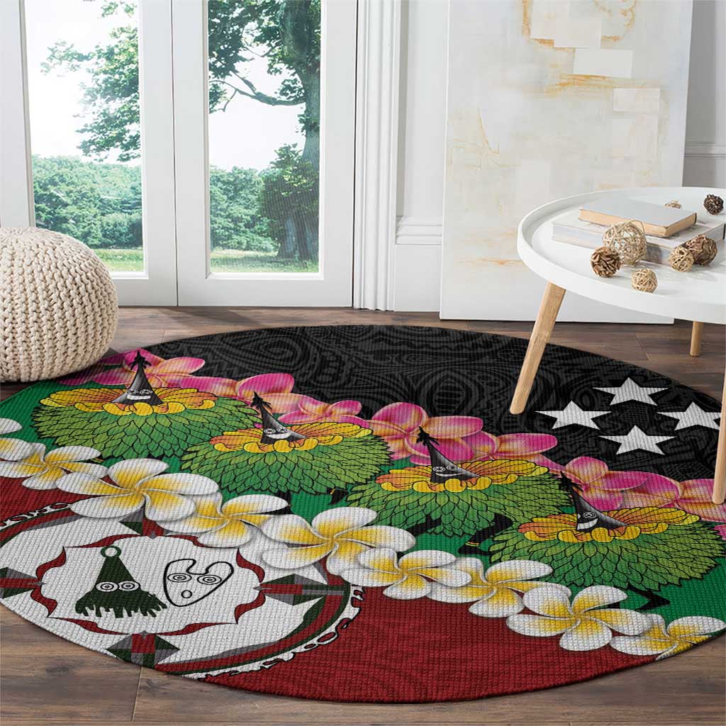 Frangipani Festival Rabaul East New Britain Round Carpet Dukduk Dance With Plumeria - Polynesian Pride