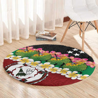 Frangipani Festival Rabaul East New Britain Round Carpet Dukduk Dance With Plumeria - Polynesian Pride