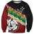 Frangipani Festival Rabaul East New Britain Sweatshirt Dukduk Dance With Plumeria - Polynesian Pride