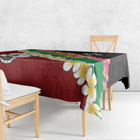 Frangipani Festival Rabaul East New Britain Tablecloth Dukduk Dance With Plumeria - Polynesian Pride
