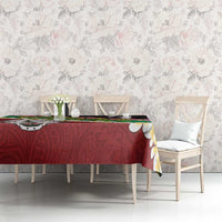 Frangipani Festival Rabaul East New Britain Tablecloth Dukduk Dance With Plumeria - Polynesian Pride