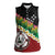 Frangipani Festival Rabaul East New Britain Women Sleeveless Polo Shirt Dukduk Dance With Plumeria - Polynesian Pride