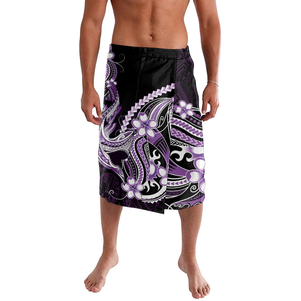 Purple Black Aloha Hawaii Lavalava Polynesian Shark Tattoo Plumeria