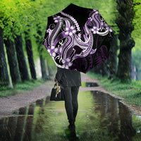 Purple Black Aloha Hawaii Umbrella Polynesian Shark Tattoo Plumeria