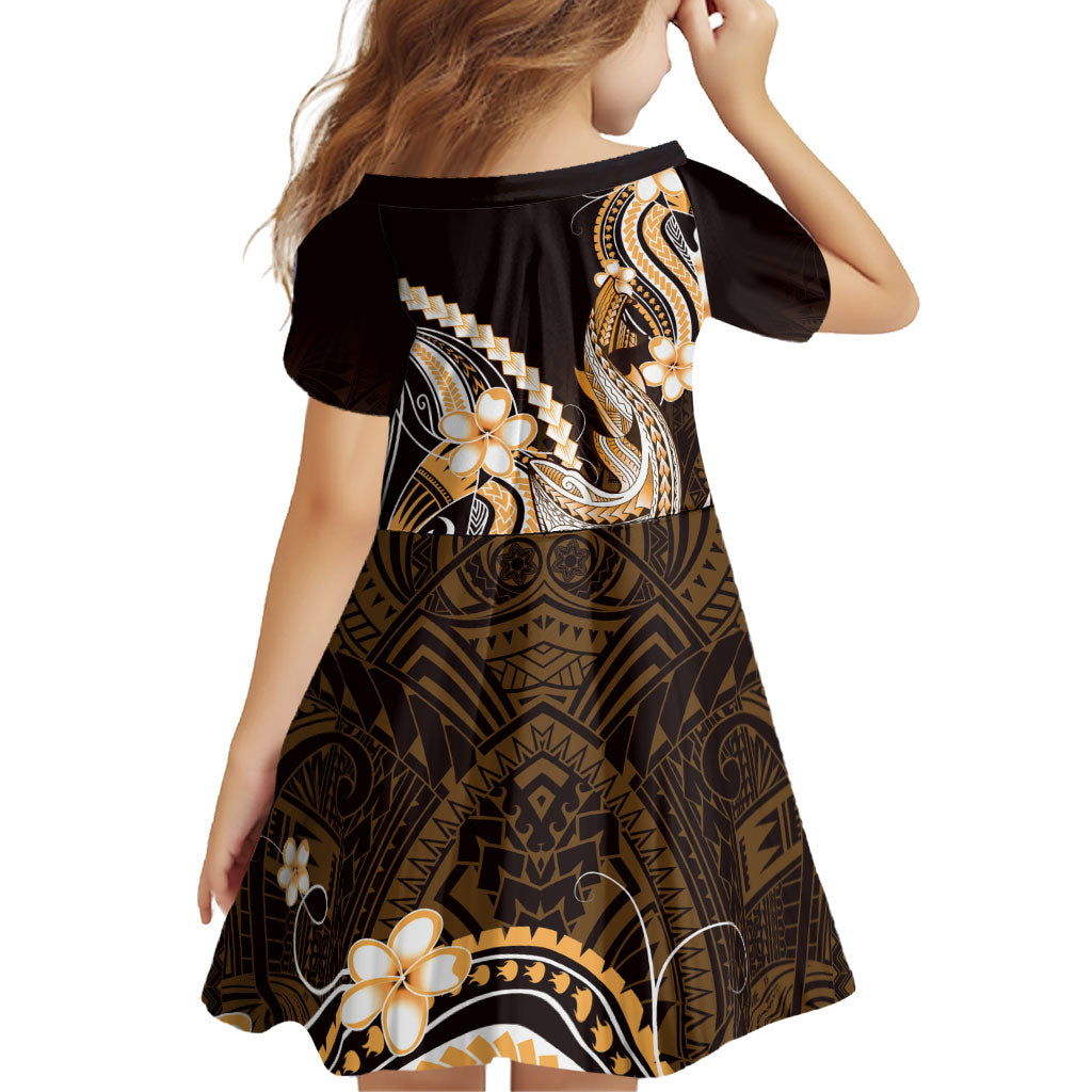 Orange Black Aloha Hawaii Family Matching Summer Maxi Dress and Hawaiian Shirt Polynesian Shark Tattoo Plumeria