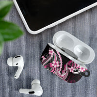 Pink Black Aloha Hawaii AirPods Case Polynesian Shark Tattoo Plumeria