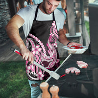 Pink Black Aloha Hawaii Apron Polynesian Shark Tattoo Plumeria