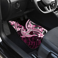 Pink Black Aloha Hawaii Car Mats Polynesian Shark Tattoo Plumeria