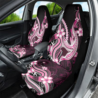 Pink Black Aloha Hawaii Car Seat Cover Polynesian Shark Tattoo Plumeria
