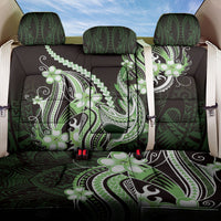 Green Black Aloha Hawaii Back Car Seat Cover Polynesian Shark Tattoo Plumeria